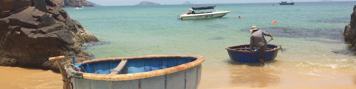 Ky Co is one of the few untouched beaches in Vietnam. We took a boat ride out and swam in the beautiful ocean and ate fresh seafood on the beach. Beautiful experience