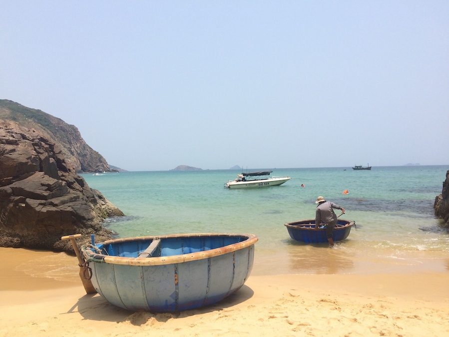 Ky Co is one of the few untouched beaches in Vietnam. We took a boat ride out and swam in the beautiful ocean and ate fresh seafood on the beach. Beautiful experience