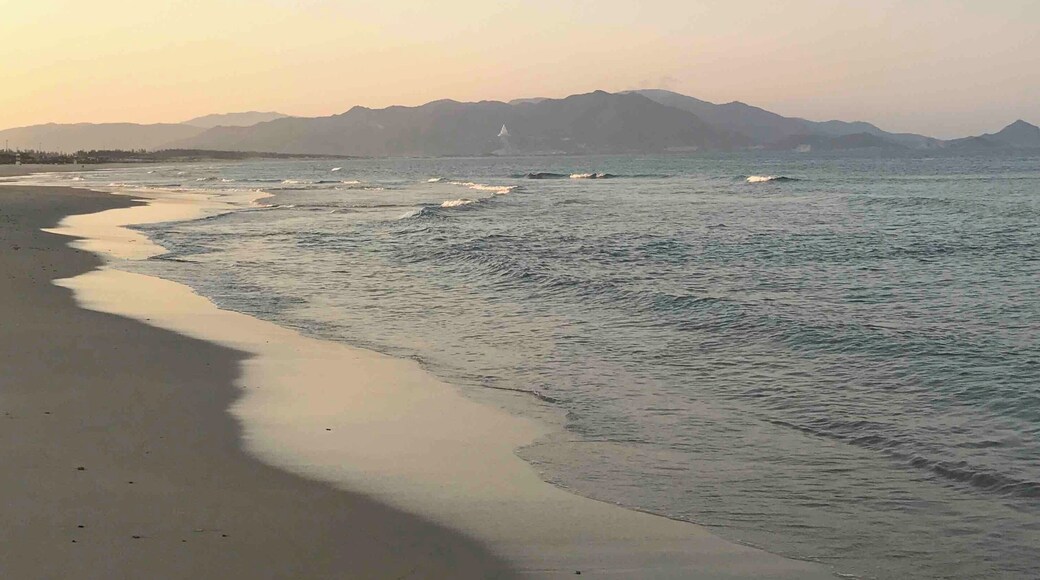 QUY NHON Vietnam
Take Domestic flight from Ho Chi Minh about an hour trip to Binh Dinh province.
I love to desribe this place as serene, sands are fine and clean
not too commercial and crowded.
Photo taken late afternoon.
