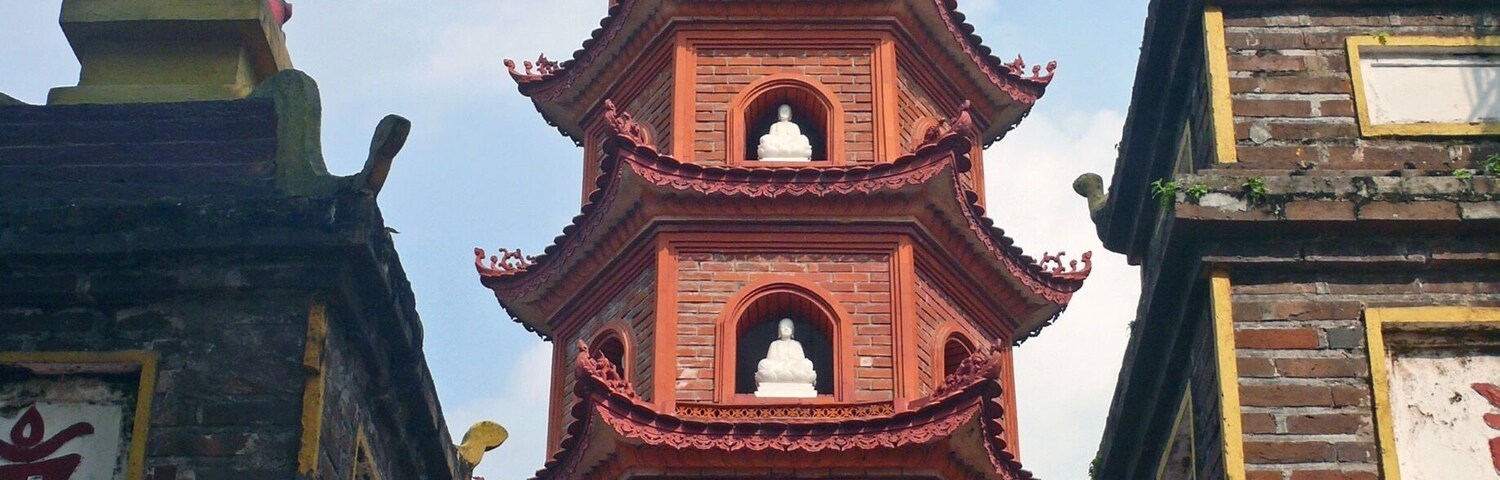 In #Hanoi, multi tiered pagoda.