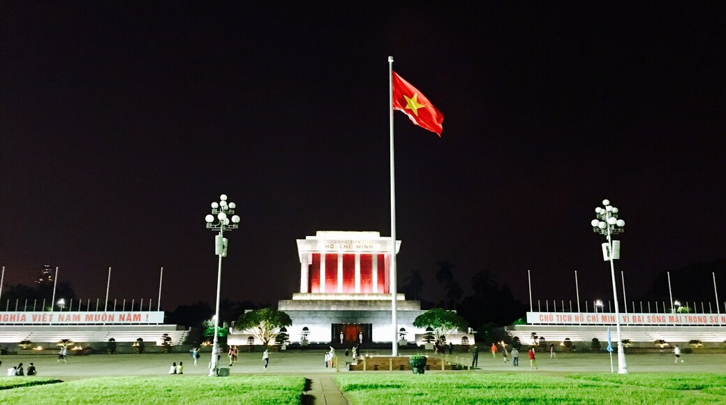Imposing mausoleum of Ho Chi Minh in Hanoi.
