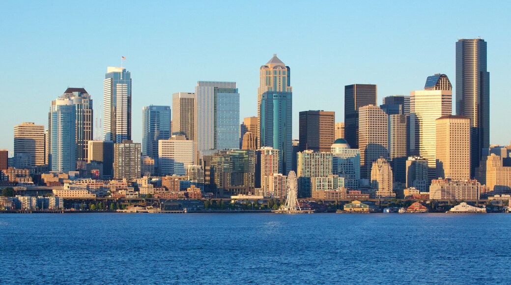 Seattle showing general coastal views and city views