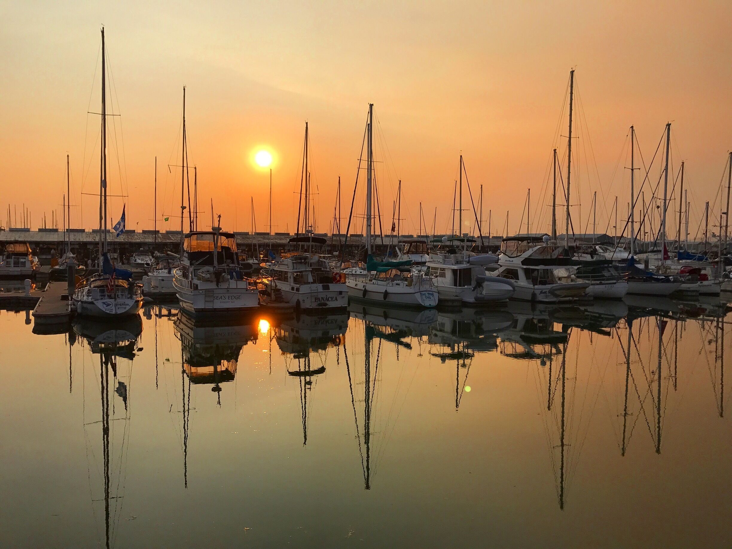 The Everett Marina tonight.  (The BC fires are truly heartbreaking, but make for some amazing photo opportunities in Washington State.)  The marina has live music, a farmer's market, and art fair during the summer months.  Fun!  #sunset 