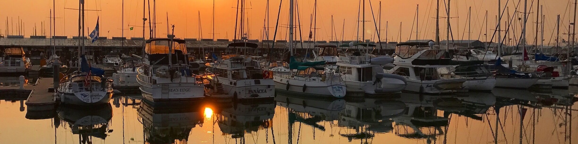 The Everett Marina tonight.  (The BC fires are truly heartbreaking, but make for some amazing photo opportunities in Washington State.)  The marina has live music, a farmer's market, and art fair during the summer months.  Fun!  #sunset
