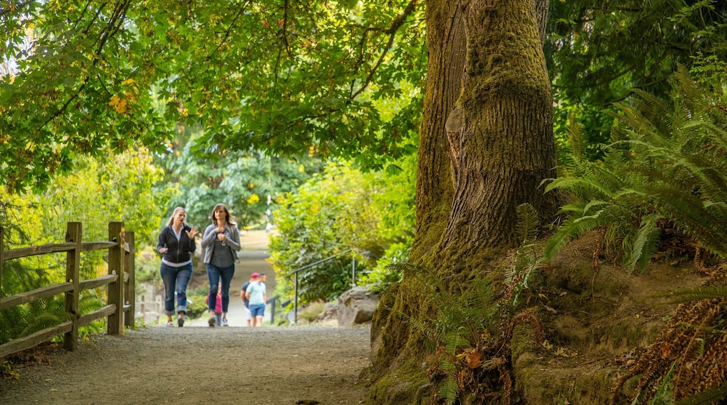 Tumwater which includes forest scenes and a garden as well as a couple