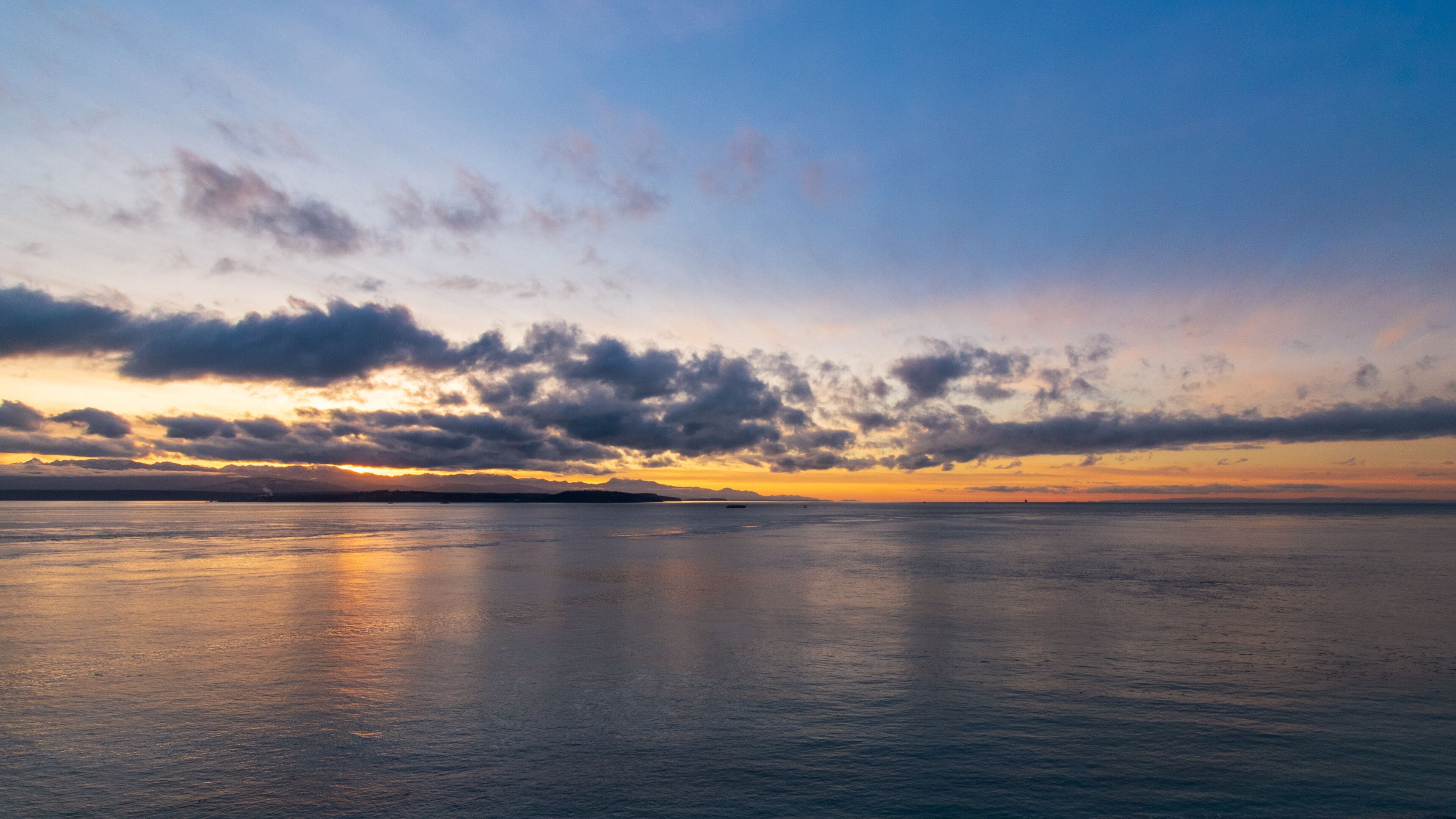 Sunset over Admiralty Inlet, Washington, United States
