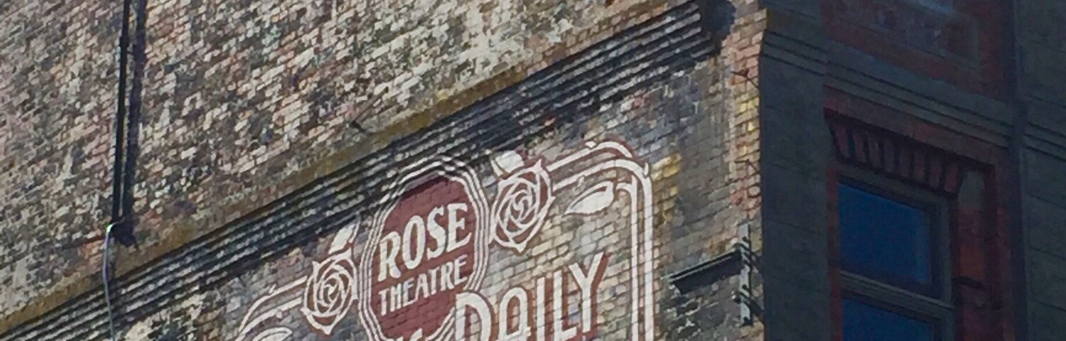 The Rose Theater is still a functioning theater in Port Townsend.