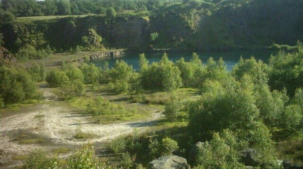 Bluewater aka Powmill Quarry (disused) A former quarry which is hidden from the main Kinross road from Kincardine Bridge, many Knockhill Customers pass it every year not knowing it's there. Now regularly used by Scuba Divers as a practice dive site. The quarry owner's position is that "the site is off limits to all divers other than the Central Police Underwater Search Teams, and any other divers will be deemed as trespassing".