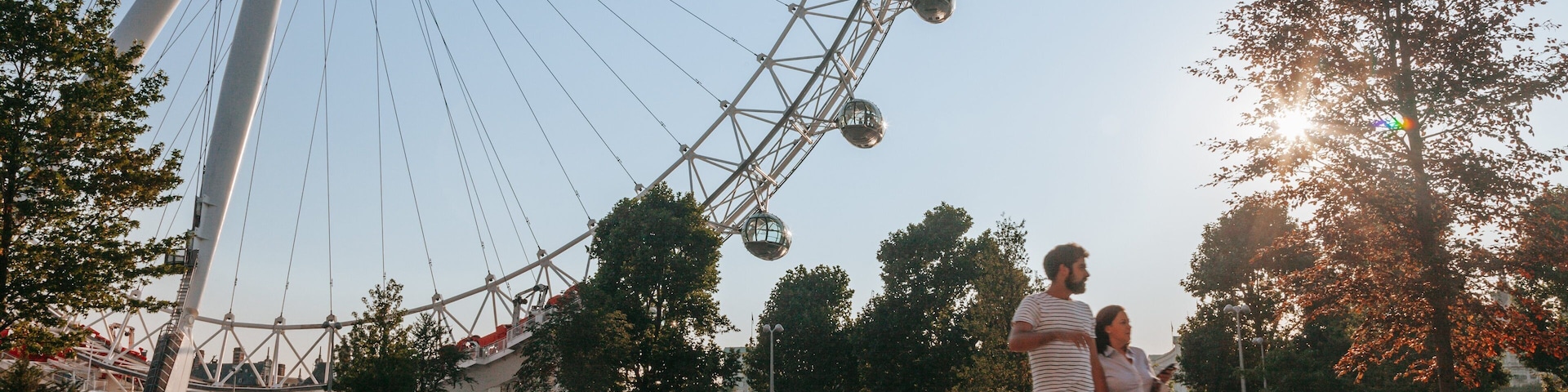 South Bank showing a sunset and a park as well as a couple