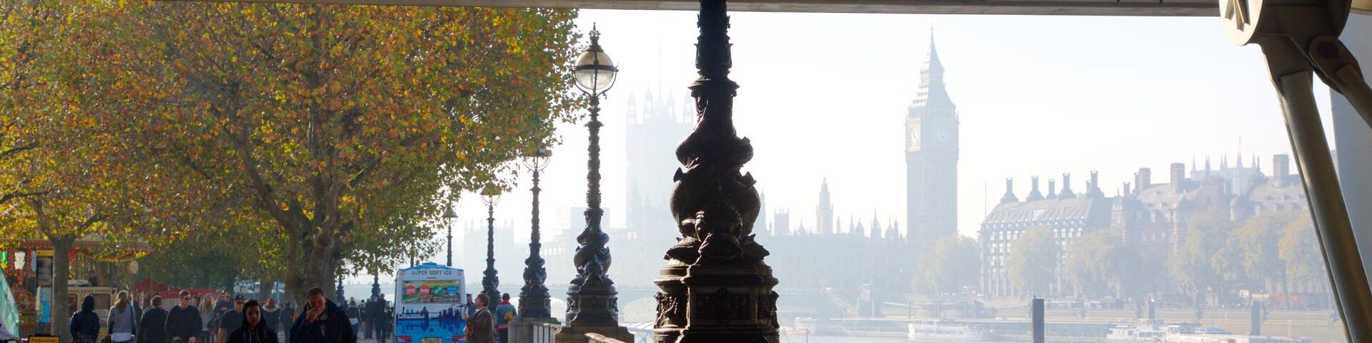 South Bank welches beinhaltet BrĂŒcke, Fluss oder Bach und historische Architektur