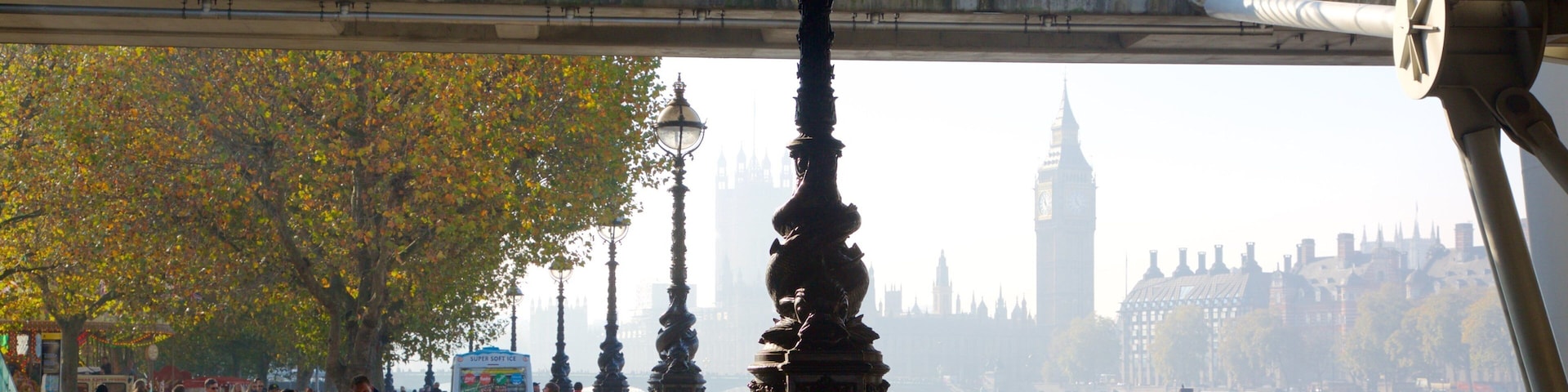 South Bank que inclui arquitetura de patrimônio, uma ponte e uma cidade
