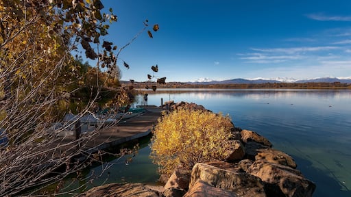 Autumn view of Varese lake in the pre-Alpine region in Lombardy, Italy