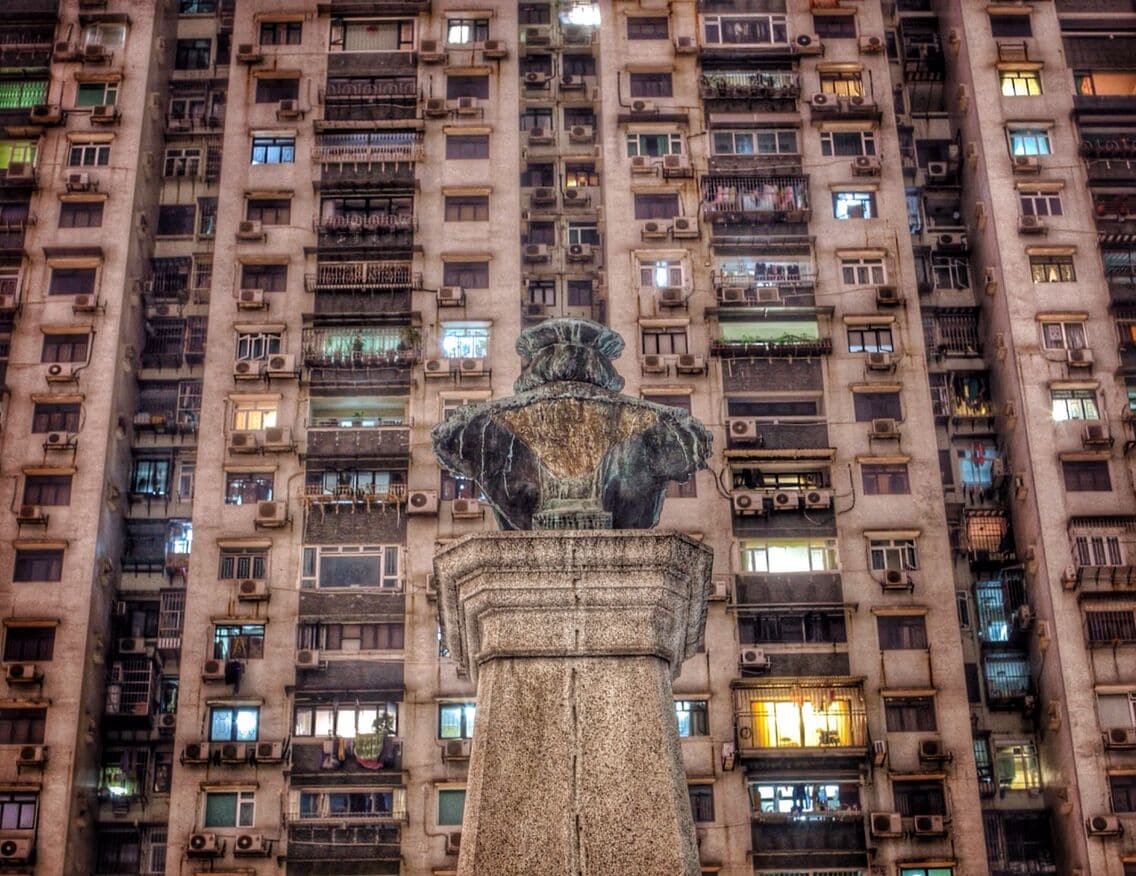 #troveon 
Vasco Da Gama over looking a sea of urbanity. 
#macau #vascodagama
