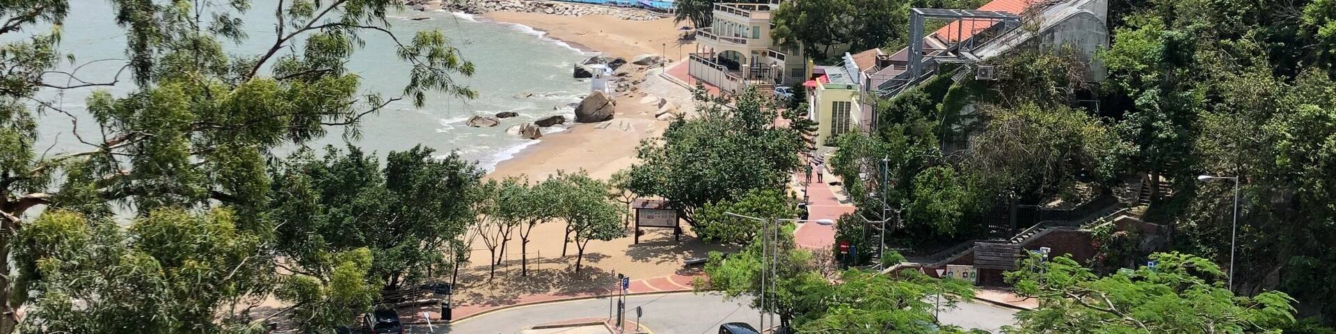 View from the hotel–Cheoc Van beach. #travel #travelbug #beach #wanderlust #gadabout #wayfarer #nomadlife #beachlife #cheocvanbeach #coloane #macau