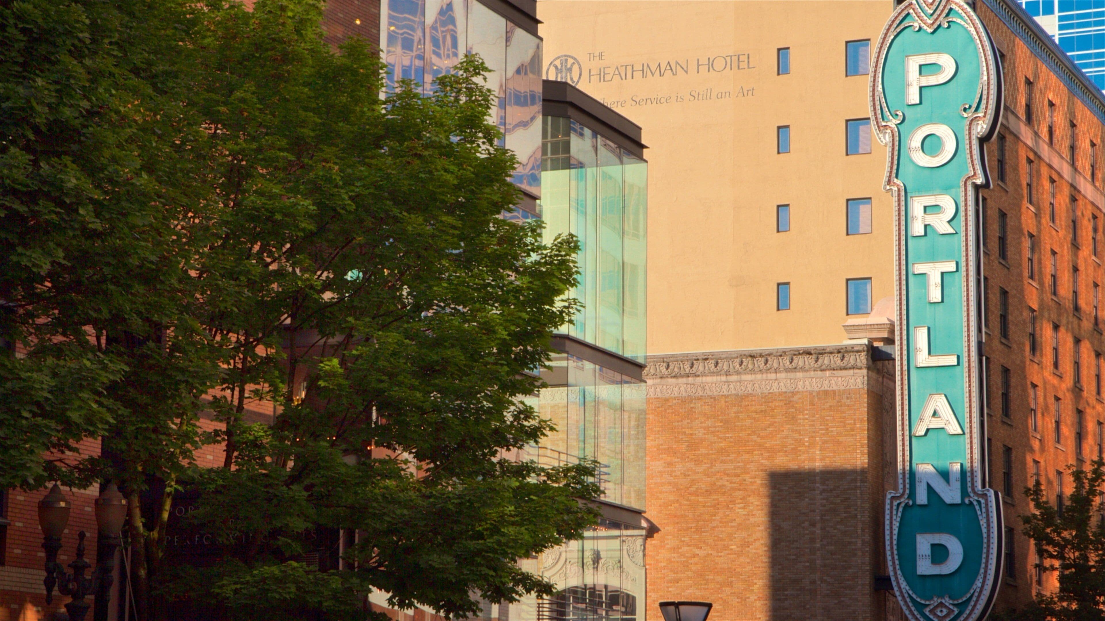Downtown Portland - South Waterfront featuring signage