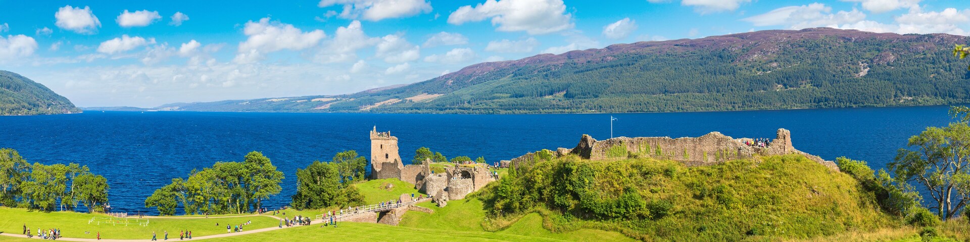 Urquhart Castle along Loch Ness lake
