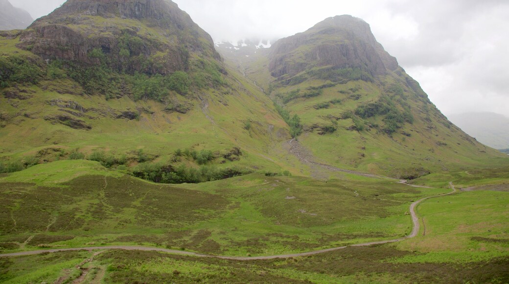 Glencoe which includes mountains and tranquil scenes