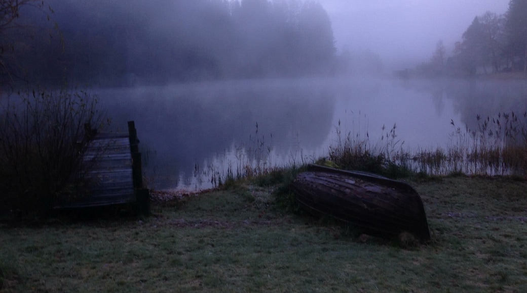 Loch Ard at Aberfoyle one misty morning.