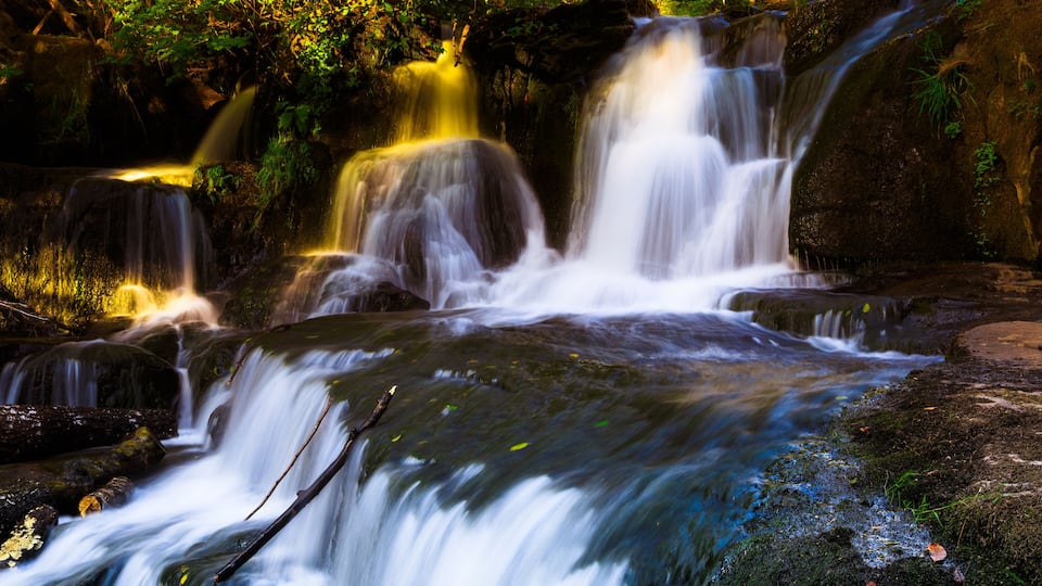 Sunset on Alsea Falls, Oregon