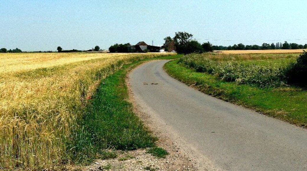 Garman Carr Lane towards Lodge Hill. "Hill" is a relative term in this flat terrain