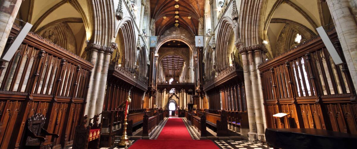 Here is a photograph taken from Selby Abbey. Located in Selby, Yorkshire, England, UK.