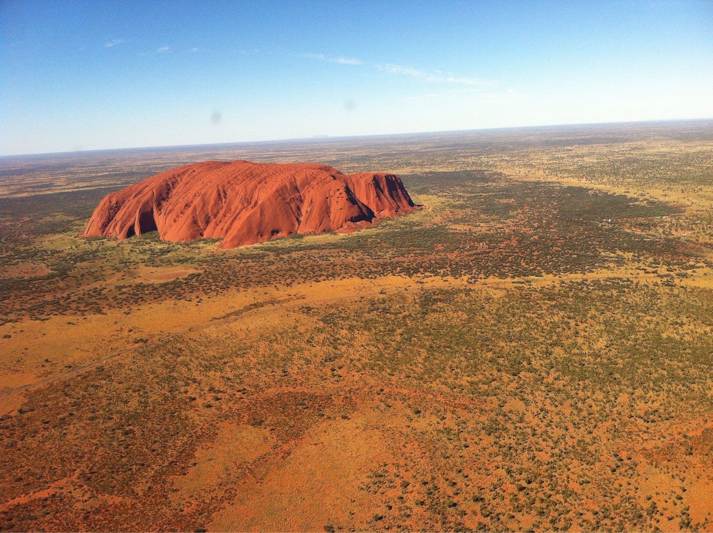 Uluru from 2500 feet by helicopter