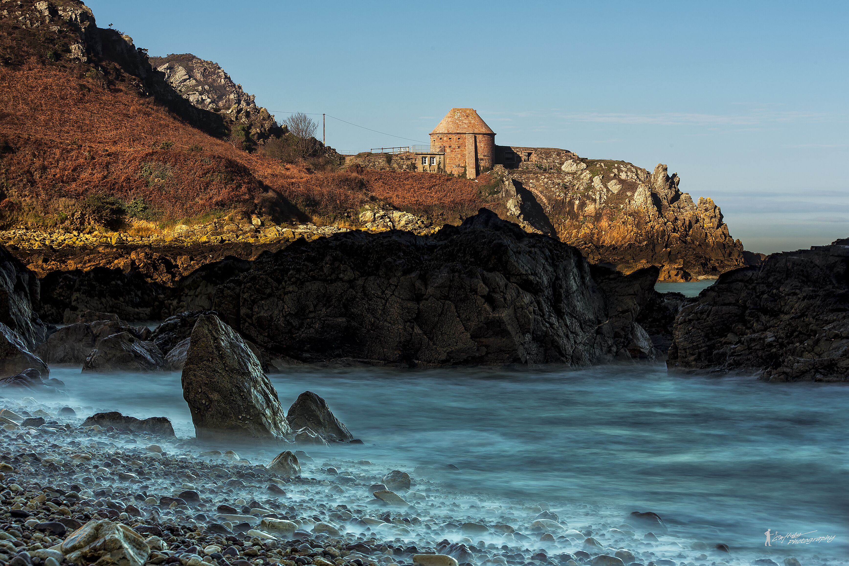 A shot of La Crete Fort taken from the beach
