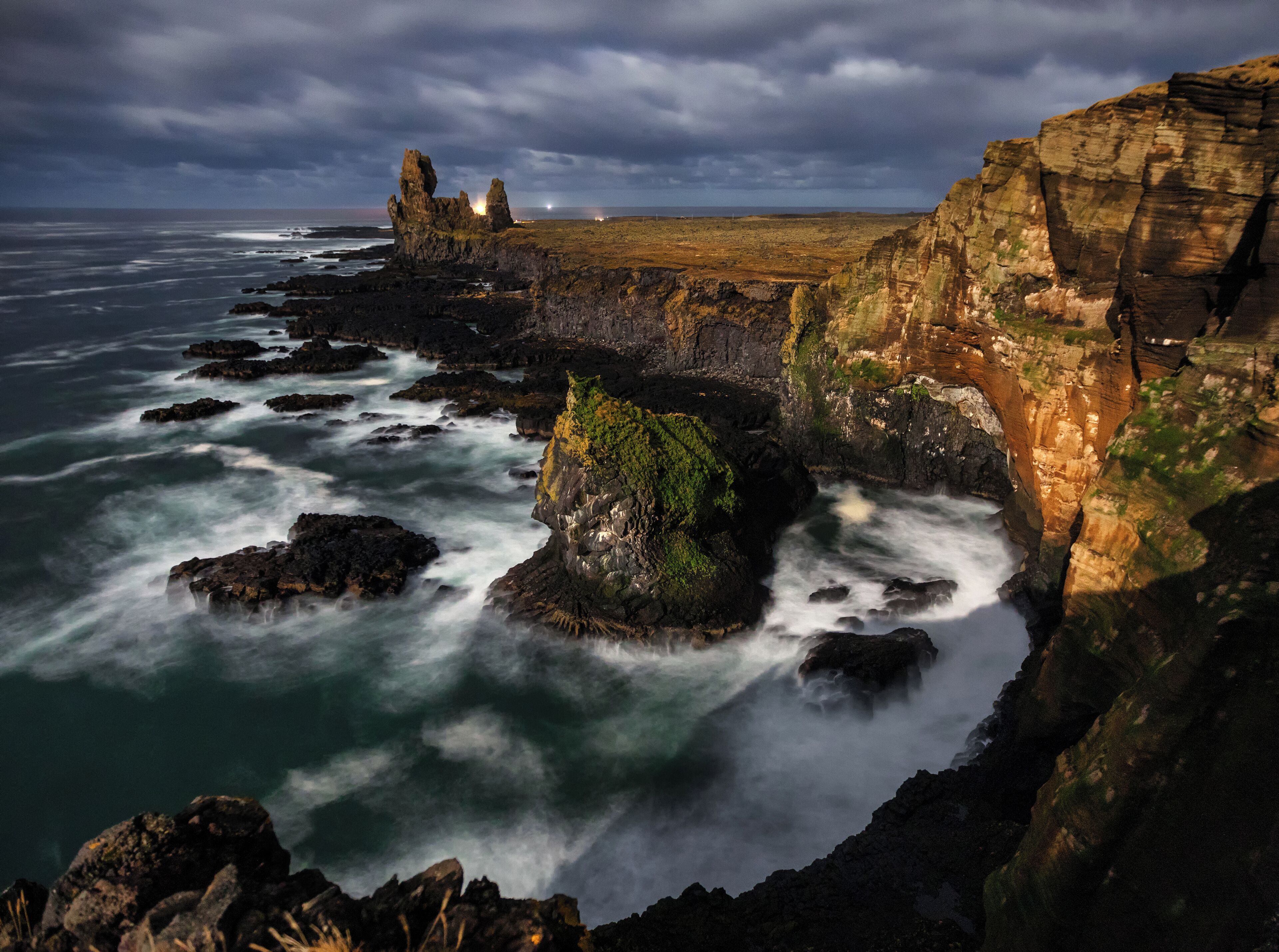 We came late in the evening to a Londrangar cliffs. It was lit just by the moon and it was really spectacular. Waves crusing, clouds fast moving and beautiful moon light.

#Adventure #nature #nightshot #iceland #landscape #londrangar #ocean #waves #travel 