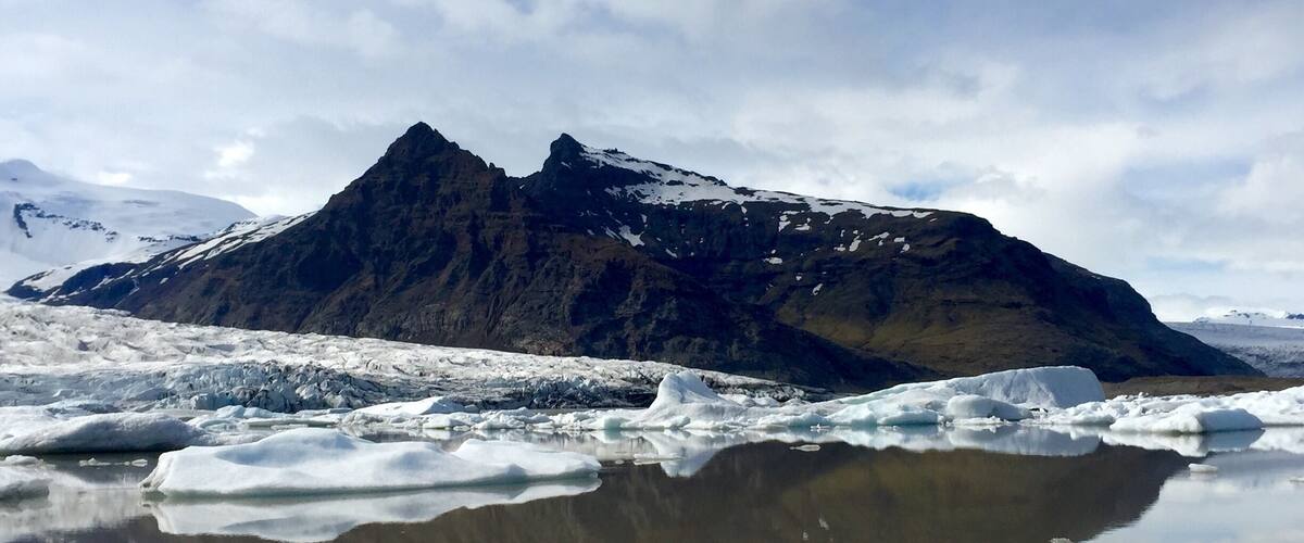The smaller of the two lagoons. I saw this one first and it was amazing. It was off to feel like your driving in the middle of no where and then, boom, amazing glacier lagoon! Lol. I couldn't decide which boat tour to do so I chose to do both (at each lagoon). For the tour I actually liked this one better. Cozier, the guide seemed more knowledgeable, and the mountain backdrop was better. Definitely go hang out at the other lagoon on the beach, but I'd vote do the tour at this lagoon.
Love the reflections!!! This was approx 3pm in June.
O and I don't recommend if you want to try both tours to do them back to back. The lagoons are only 10km/10min from each other, but this tour went over for me so I missed the other one and had to reschedule it for the morning. Good thing I was staying nearby.
#waterlust