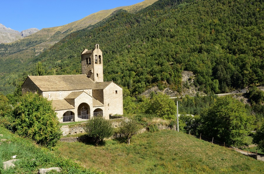 San Miguel church, Linas de Broto, Huesca province, Aragon, Spain