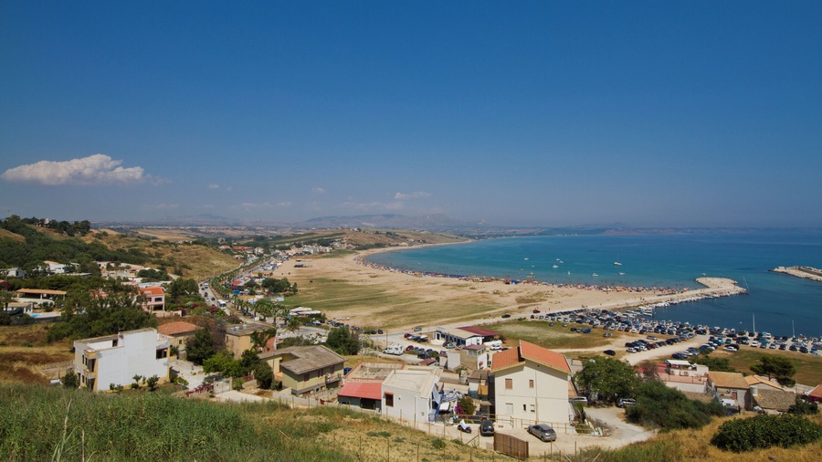 Porto Palo, Menfi, Sicilia, Italia.