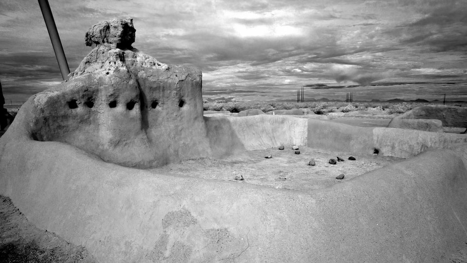 Casa Grande National Monument Black and White