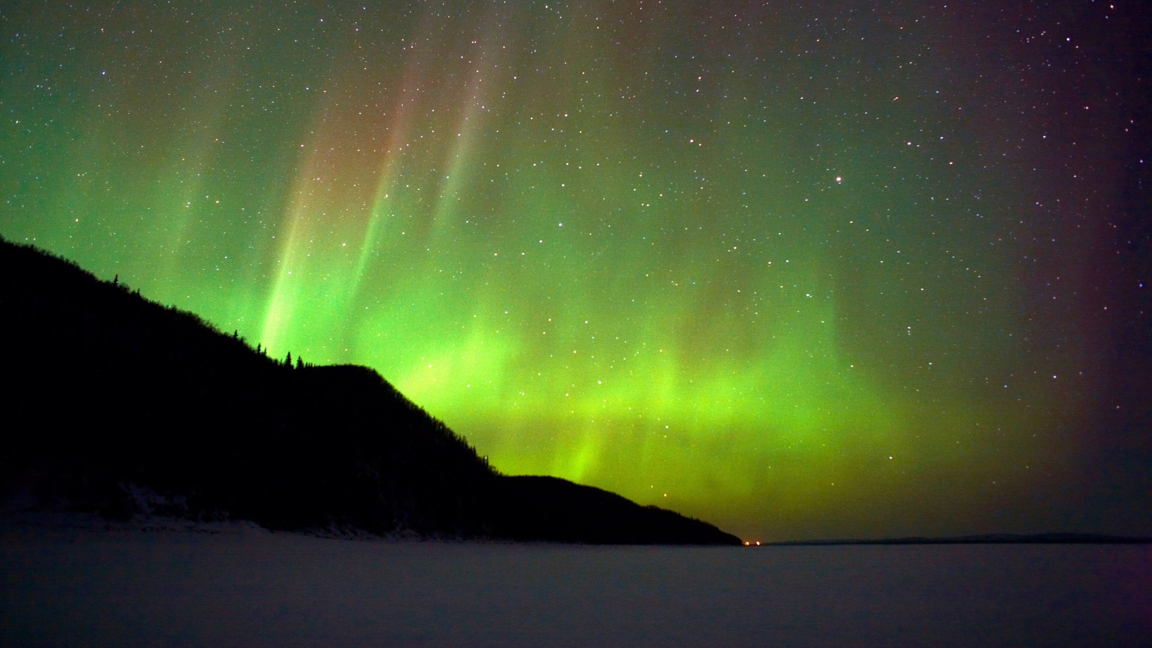 Far North Alaska showing night scenes, northern lights and tranquil scenes