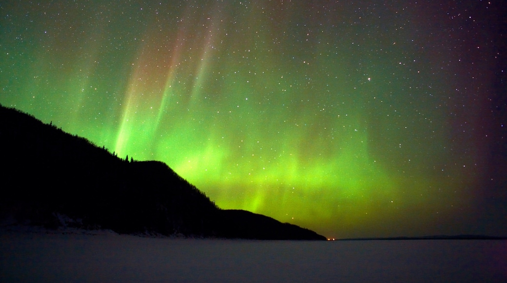 Far North Alaska showing night scenes, northern lights and tranquil scenes