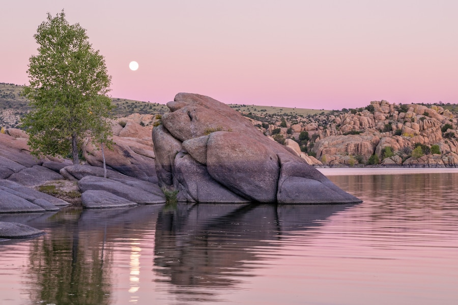 Moonrise over Watson Lake