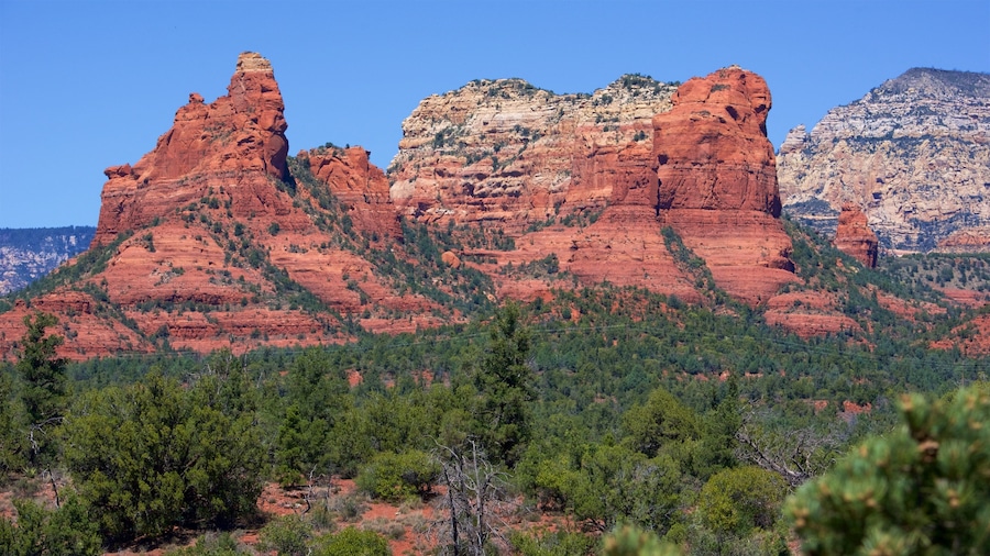 Sedona que inclui paisagens do deserto, cenas tranquilas e um desfiladeiro ou canyon