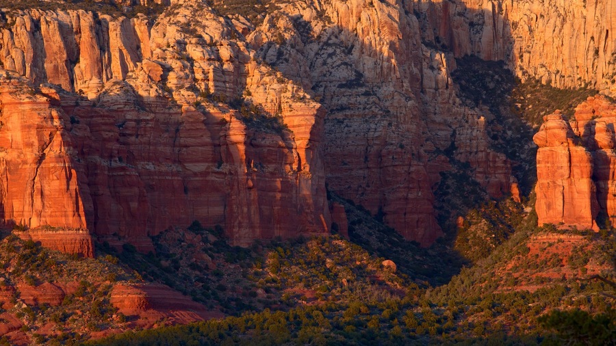 Sedona which includes tranquil scenes and a gorge or canyon