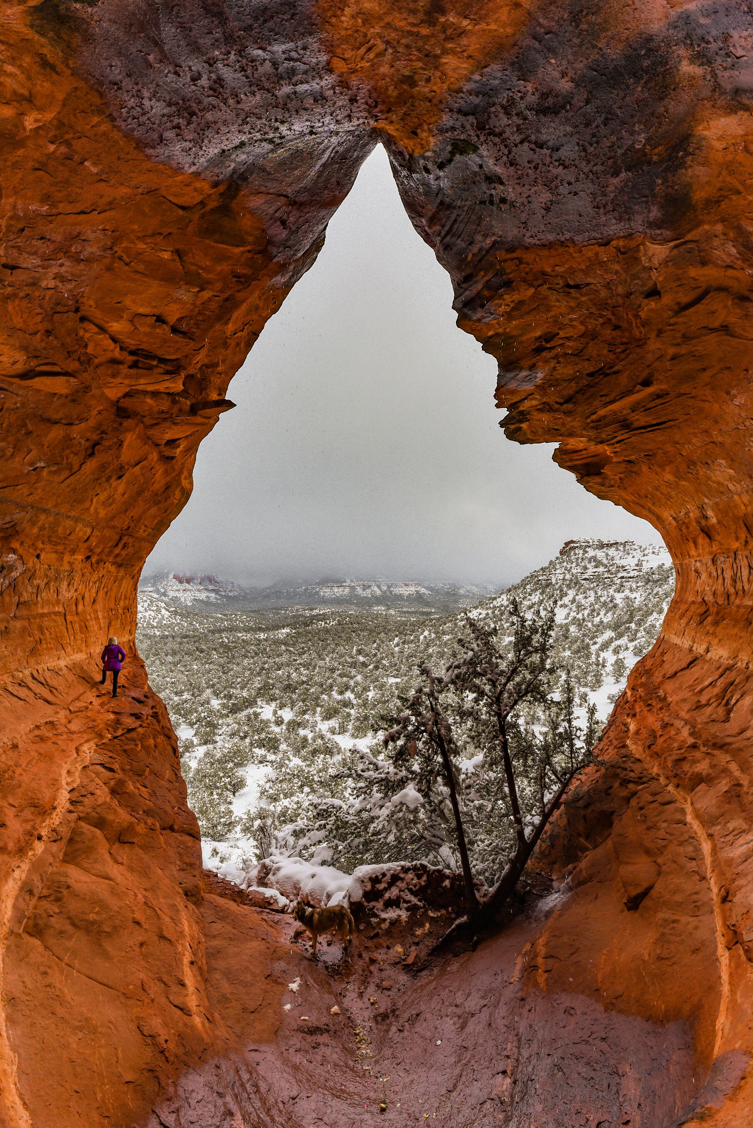 Sedona has some of the best hiking and views you can find in all of the Southwest USA. But my favorite parts of Sedona are the little known secret places, that you can explore and experience without the crowds. This gem is one of those secret locations.

Sedona almost never gets snow, and when it does snow, it rarely sticks. So when a giant snow storm shut down the whole city last winter, we were dying to go out and get some epic snow pictures! 

Locals refer to this spot as the Birthing Cave. It is tucked away from the hustle and bustle of the more touristy parts of the city. It is a fairly easy hike to get here, but getting up into the cave is a whole other story! It requires a lot of scrambling, and some serious guts! But boy is the effort worth it!

#wheretoexplorenext #thebestisyettocome #adventure #getlost #optoutside #getoutdoors #naturelovers #nature #adventureculture #explore #exploremore #keepexploring #wildandfree #wildernessculture #travel #travelstoke #roamtheplanet #wanderlust #travellife #travelgram #letsgosomewhere #mytinyatlas #stayandwander #wandermore #adventureawaits #liveyouradventure #discoverearth #sheisnotlost #iamatraveler