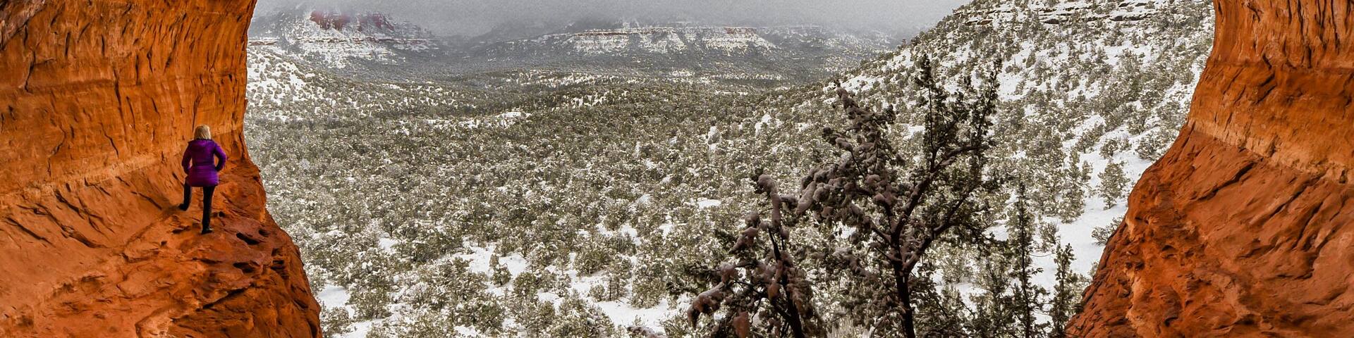 Sedona has some of the best hiking and views you can find in all of the Southwest USA. But my favorite parts of Sedona are the little known secret places, that you can explore and experience without the crowds. This gem is one of those secret locations.
Sedona almost never gets snow, and when it does snow, it rarely sticks. So when a giant snow storm shut down the whole city last winter, we were dying to go out and get some epic snow pictures!
Locals refer to this spot as the Birthing Cave. It is tucked away from the hustle and bustle of the more touristy parts of the city. It is a fairly easy hike to get here, but getting up into the cave is a whole other story! It requires a lot of scrambling, and some serious guts! But boy is the effort worth it!
#wheretoexplorenext #thebestisyettocome #adventure #getlost #optoutside #getoutdoors #naturelovers #nature #adventureculture #explore #exploremore #keepexploring #wildandfree #wildernessculture #travel #travelstoke #roamtheplanet #wanderlust #travellife #travelgram #letsgosomewhere #mytinyatlas #stayandwander #wandermore #adventureawaits #liveyouradventure #discoverearth #sheisnotlost #iamatraveler