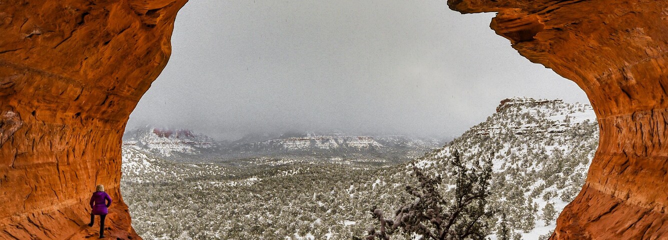 Sedona has some of the best hiking and views you can find in all of the Southwest USA. But my favorite parts of Sedona are the little known secret places, that you can explore and experience without the crowds. This gem is one of those secret locations.
Sedona almost never gets snow, and when it does snow, it rarely sticks. So when a giant snow storm shut down the whole city last winter, we were dying to go out and get some epic snow pictures!
Locals refer to this spot as the Birthing Cave. It is tucked away from the hustle and bustle of the more touristy parts of the city. It is a fairly easy hike to get here, but getting up into the cave is a whole other story! It requires a lot of scrambling, and some serious guts! But boy is the effort worth it!
#wheretoexplorenext #thebestisyettocome #adventure #getlost #optoutside #getoutdoors #naturelovers #nature #adventureculture #explore #exploremore #keepexploring #wildandfree #wildernessculture #travel #travelstoke #roamtheplanet #wanderlust #travellife #travelgram #letsgosomewhere #mytinyatlas #stayandwander #wandermore #adventureawaits #liveyouradventure #discoverearth #sheisnotlost #iamatraveler