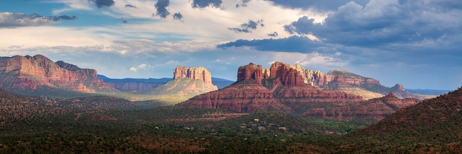 Sedona and Oak Creek Landscape with Unique Weather
