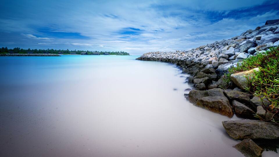 view of the sea from the beach