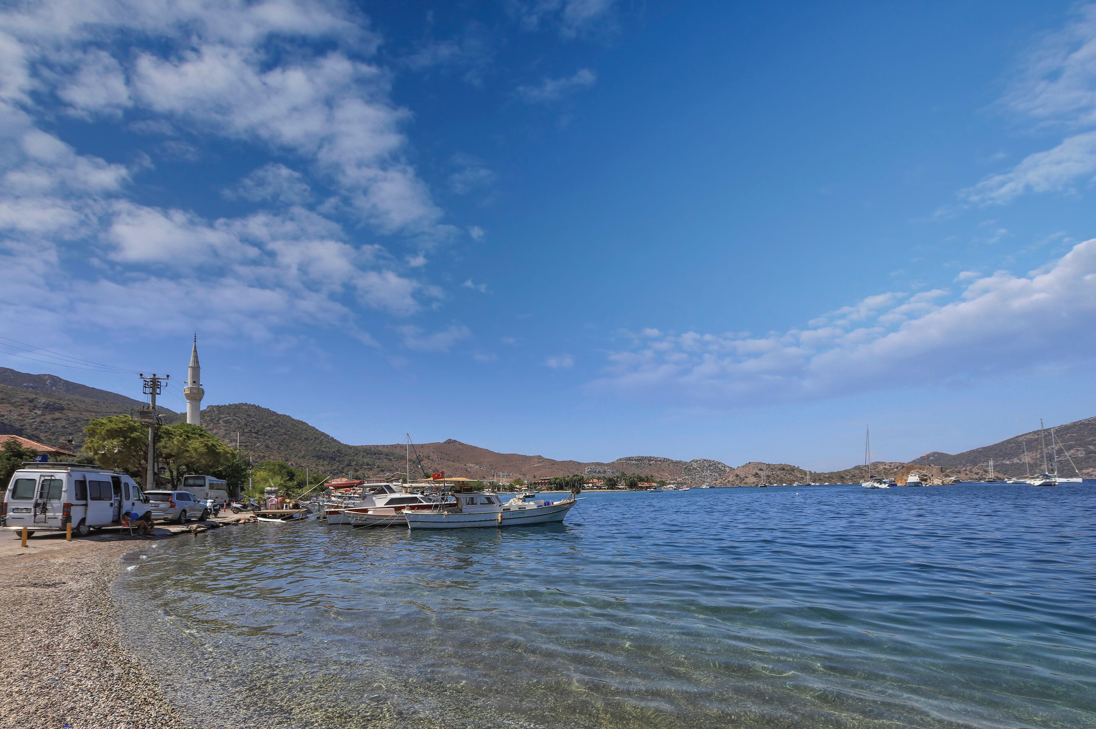Marmaris - Turkey 06 September 2021 Spectacular escape from Selimiye Village.Marmaris is close to the Mediterranean. Nice place for vacation with cruise.