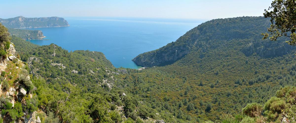 Mediterranean coastline on Bozburun peninsula near Marmaris reso