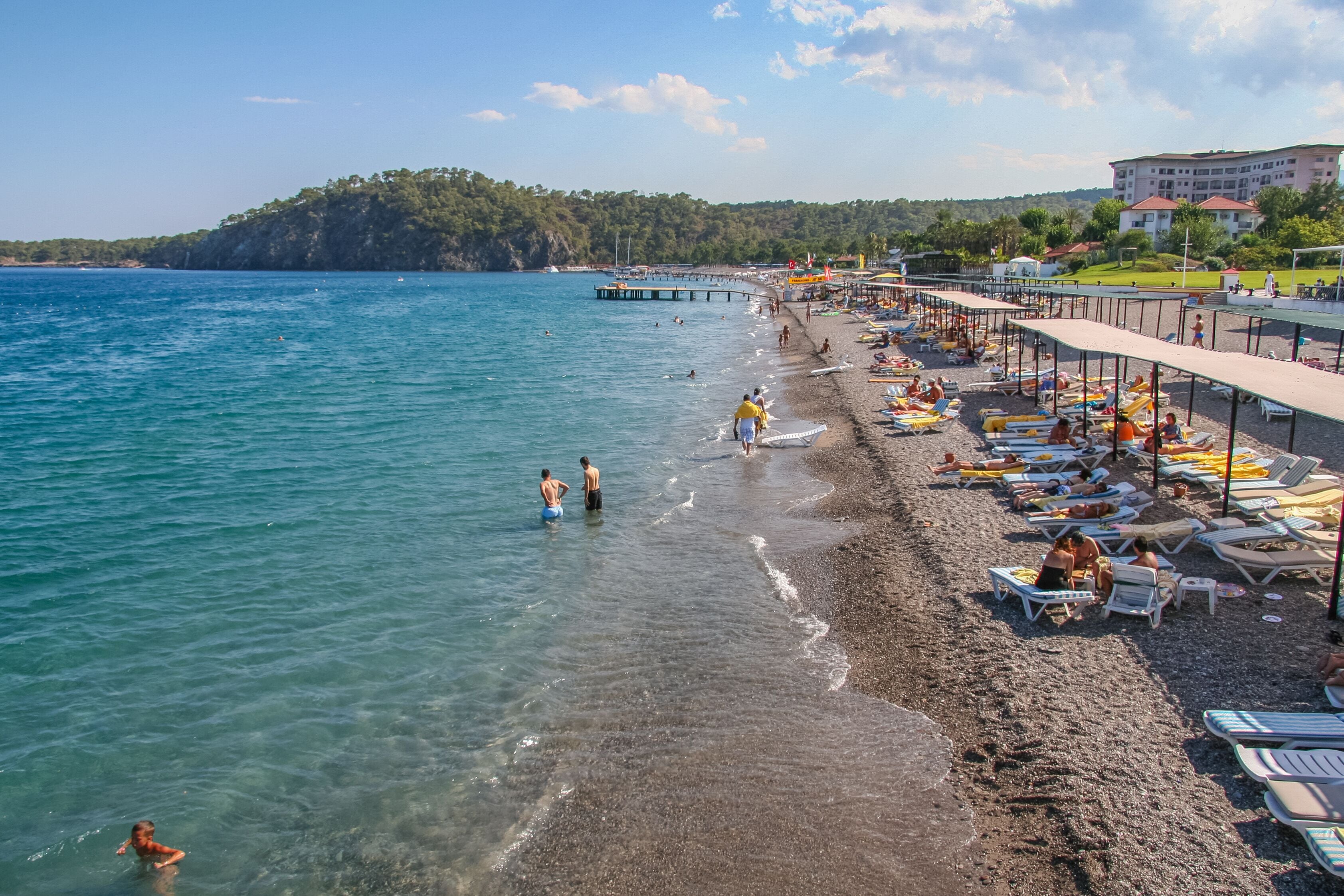 The coast of the Mediterranean Sea in Camyuva