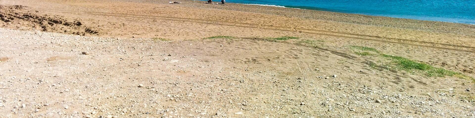 Deserted beach in Titreyengol in Turkey