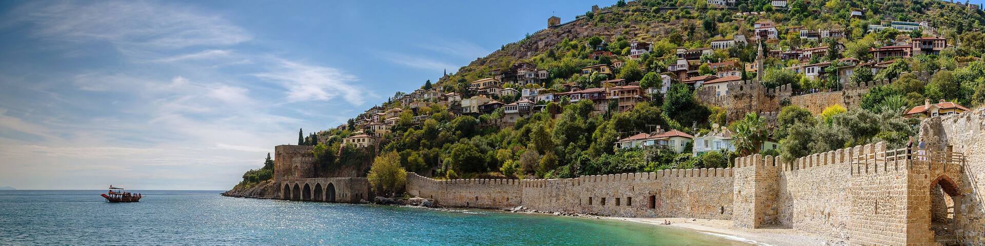 Kizil Kule Red Tower in Alanya, Antalya, Turkey