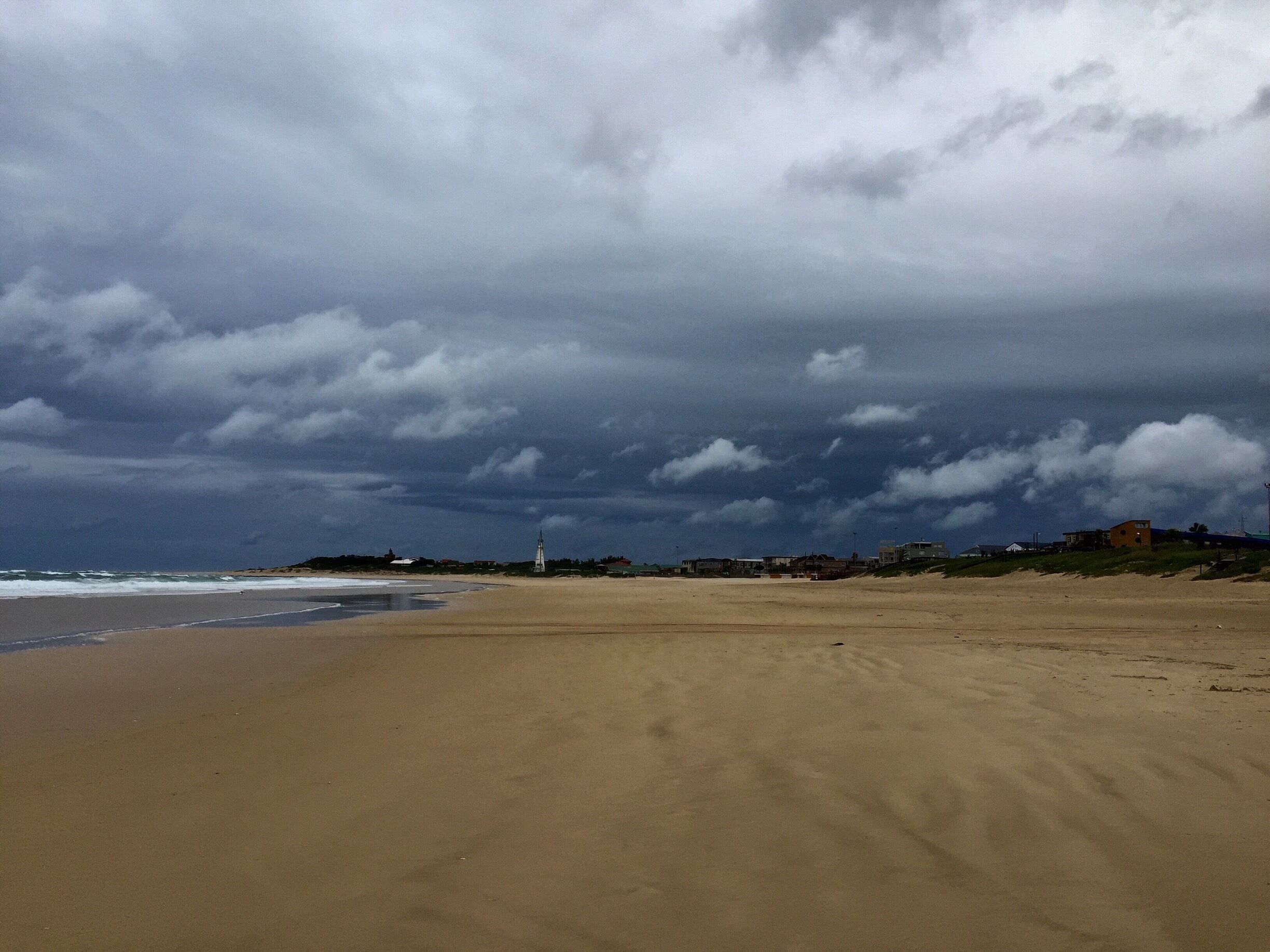 There is one advantage to bad (rainy, windy, chilly) weather: you get the beach all to yourself.