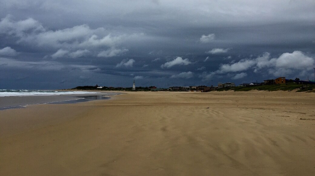 There is one advantage to bad (rainy, windy, chilly) weather: you get the beach all to yourself.