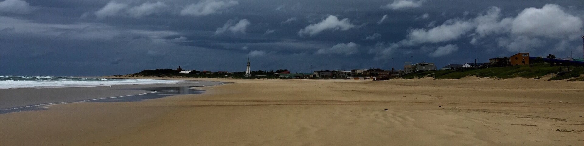 There is one advantage to bad (rainy, windy, chilly) weather: you get the beach all to yourself.